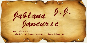 Jablana Jančurić vizit kartica